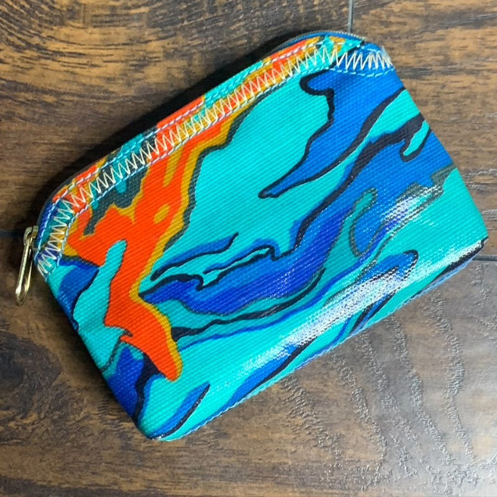 Mini Zipped Pouch "Born into Water" Cosmetic Bag